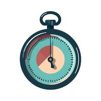 Time symbolized by antique clock simplicity icon isolated vector