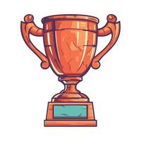 trophy, first place achievement in competition icon isolated vector