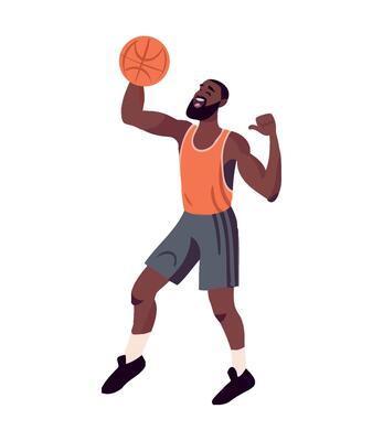 player basketball jumping for success icon isolated