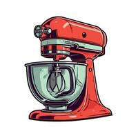 Electric mixer icon on white background isolated vector