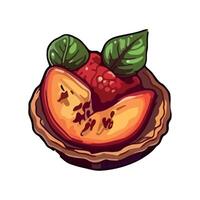 Fresh fruit slice, ripe and juicy delight icon isolated vector