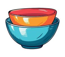 Kitchenware in multi colored design icon isolated vector