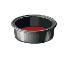 Metallic bowl empty icon isolated design vector