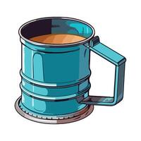 illustration of a mug with handle icon isolated vector