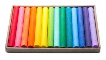 set of Chalk color set isolated on a translucent background png