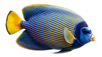 Emperor Angelfish isolated on background png