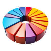 Visualizing Data with Colorful Pie Chart Clipart png
