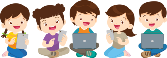 students with computer learning,Online class technology png