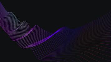 Digital wave on a black background. Multicolored wave minimalistic. Designer template, Technological event. Rainbow spectrum data stream. Modern clean creative gradient. Seamless computer screensaver. video
