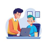 Realistic Office Moments Illustration Concepts vector