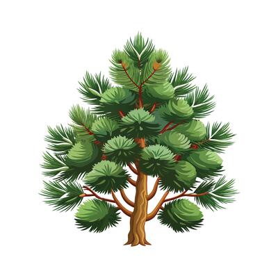 Beautiful Single Big Tree Illustration