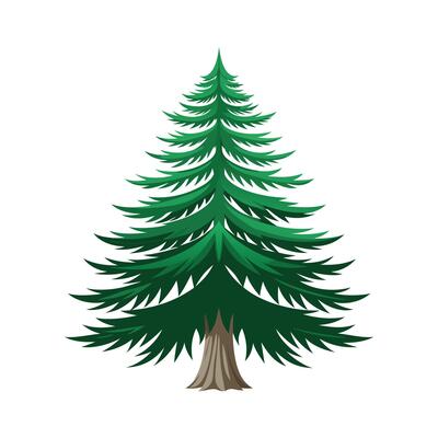 Beautiful Single Big Tree Illustration