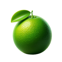 green lime with leaf on top of it png