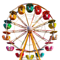 Ferris ruota giorno - colorato su trasparente sfondo ai-generativo png