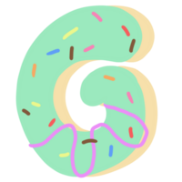 Donut sign icing upper latters of donuts. png