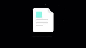 CV Text Morphing to Document On Alpha Channel 2D Animation video