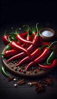 chili peppers red photo