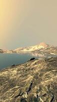 coastline of Antarctica with stones and ice video