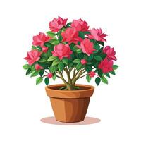 Beautiful Flowerpot Houseplant Illustration vector