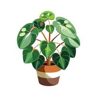 Beautiful Flowerpot Houseplant Illustration vector