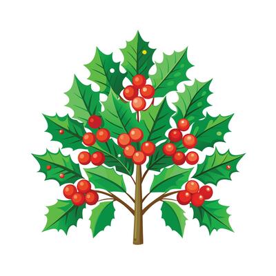 Beautiful Single Big Tree Illustration