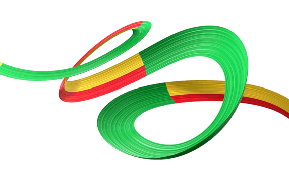 3d bandera de benin 3d brillante ondulación benin cinta bandera 3d ilustración png