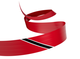 3d Flag Of Trinidad And Tobago 3d Waving Ribbon Flag 3d Illustration png