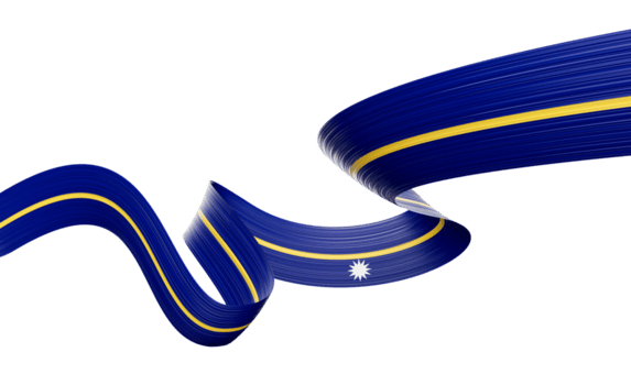 3d bandera de nauru 3d brillante ondulación nauru cinta bandera 3d ilustración png