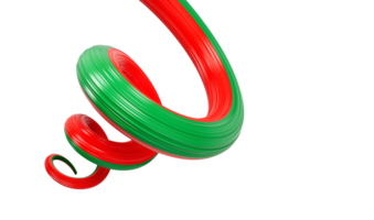 Belarus Flag ribbon spiral twisted shape 3d illustration png