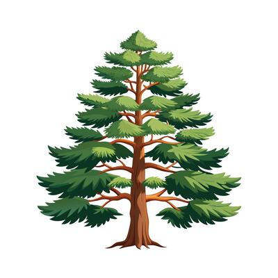 Beautiful Single Big Tree Illustration