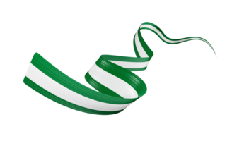 3d Flag Of Nigeria 3d Shiny Waving Nigeria Ribbon Flag 3d Illustration png