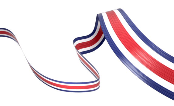 3d bandera de costa rica 3d ondulado brillante costa rica cinta 3d ilustración png