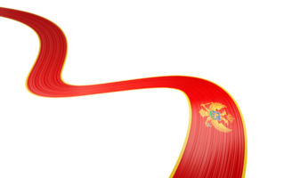3d Flag Of Montenegro 3d Shiny Waving Montenegro Ribbon Flag 3d Illustration png