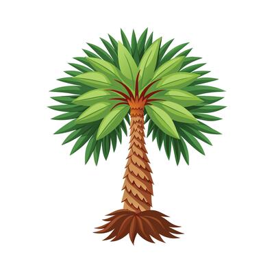 Beautiful Single Big Tree Illustration