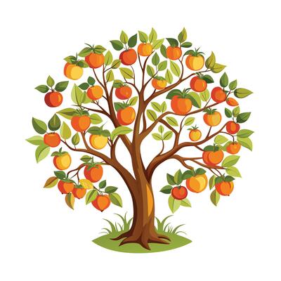 Beautiful Single Big Tree Illustration