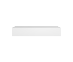 Empty White Rectangular Cardboard Box Mock Up Design 3D Illustration png
