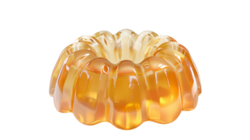 Isolated Front View of Jelly on Transparent Background, Format png