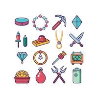 Realistic Art and Craft Different Icons Set vector