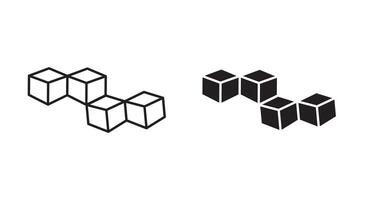 Boxes outline icon collection or set. Boxes Thin line art vector