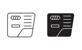 car glove compartment linear thin line icon graphics. car glove compartment set use for web ui or app vector