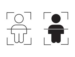 Body scan flat line icon set. Body scan Thin line illustration vector