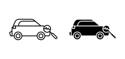 Car diagnostic outline icon collection or set. Car diagnostic Thin line art vector