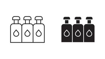 Ink cartridge outline icon collection or set. Ink cartridge Thin line art vector