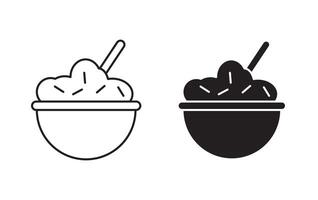 Granola outline icon collection or set. Granola Thin line art vector