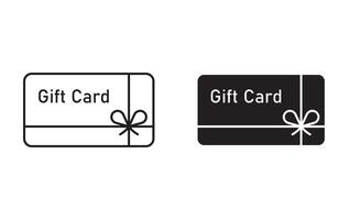 Gift card icon mark set symbol for web application vector