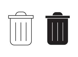Delete outline icon collection or set. Delete Thin line art vector