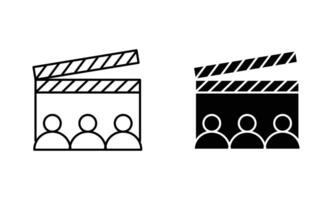Casting call outline icon collection or set. Casting call Thin line art vector
