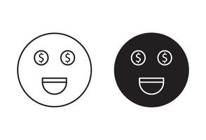 Greed flat line icon set. Greed Thin line illustration vector