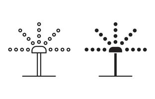 Irrigation linear thin line icon graphics. Irrigation set use for web ui or app vector