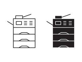 Copy Machine outline icon collection or set. Copy Machine Thin line art vector